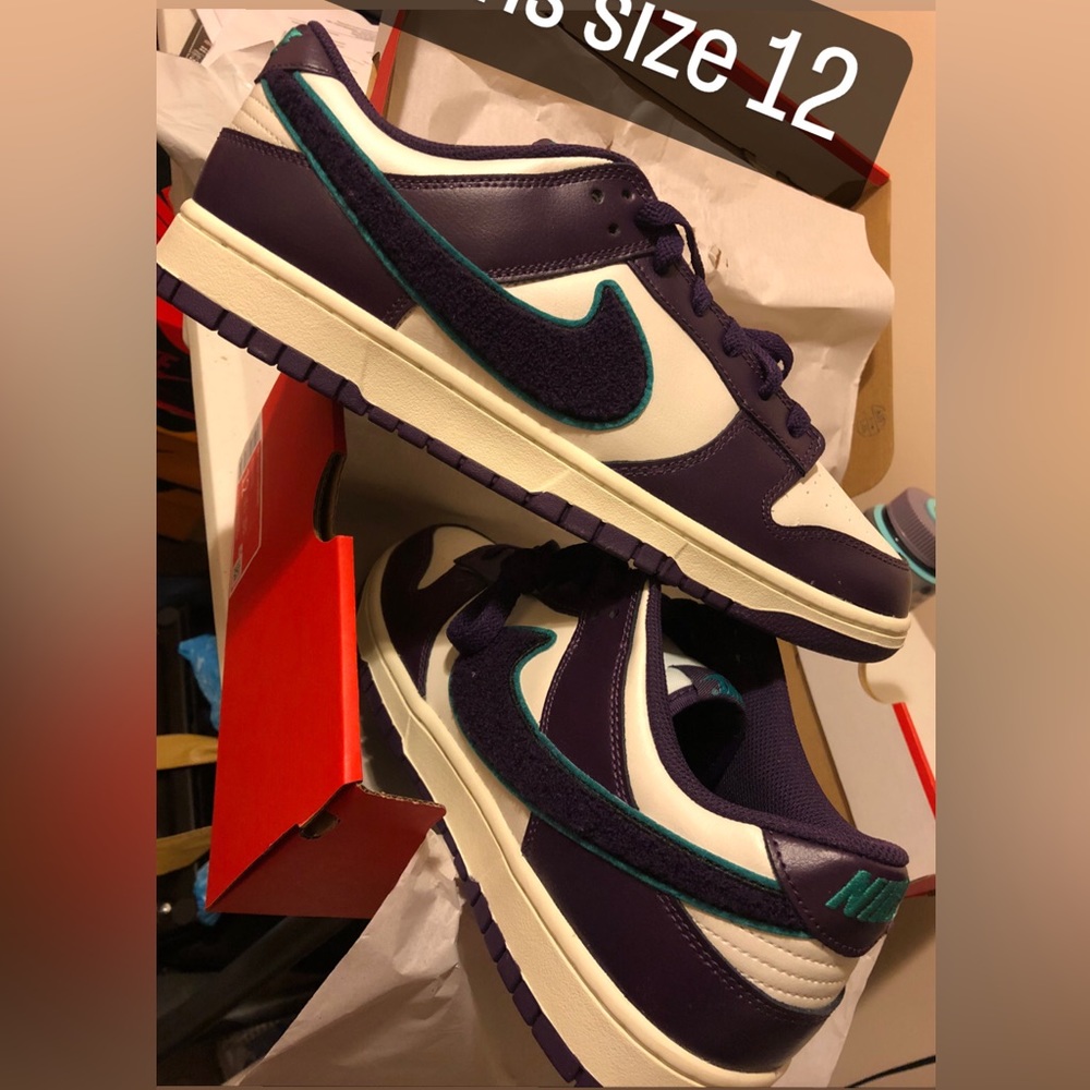 Nike Dunk Low Chenille Swoosh - Grand Purple - mens Size 12